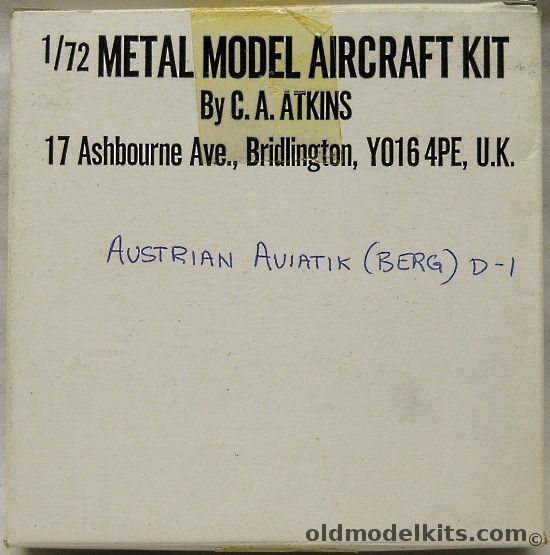 CA Atkins 1/72 Austrian Aviatik (Berg) D-I plastic model kit